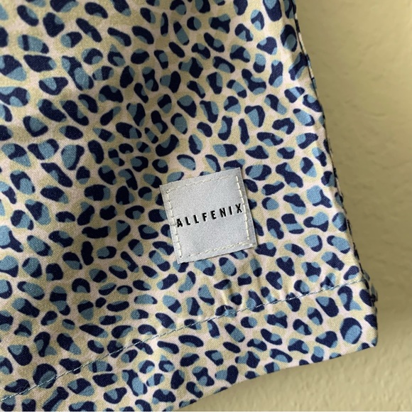 ALL FENIX Australia Pebble Leopard Abstract Print Short Blue Men Swim Trunks XL - Picture 2 of 12